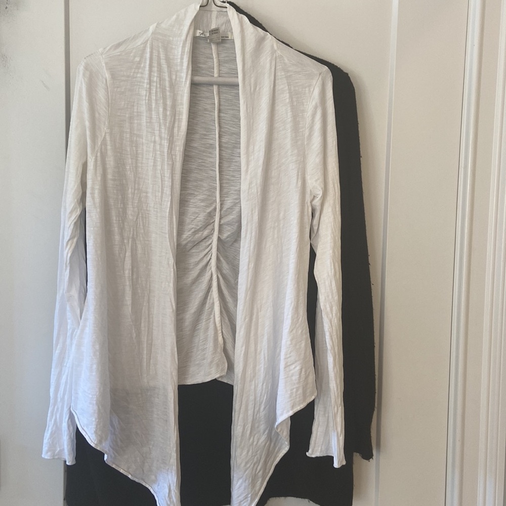 Kenneth Cole white open cardigan with front tie size S - Picture 6 of 16